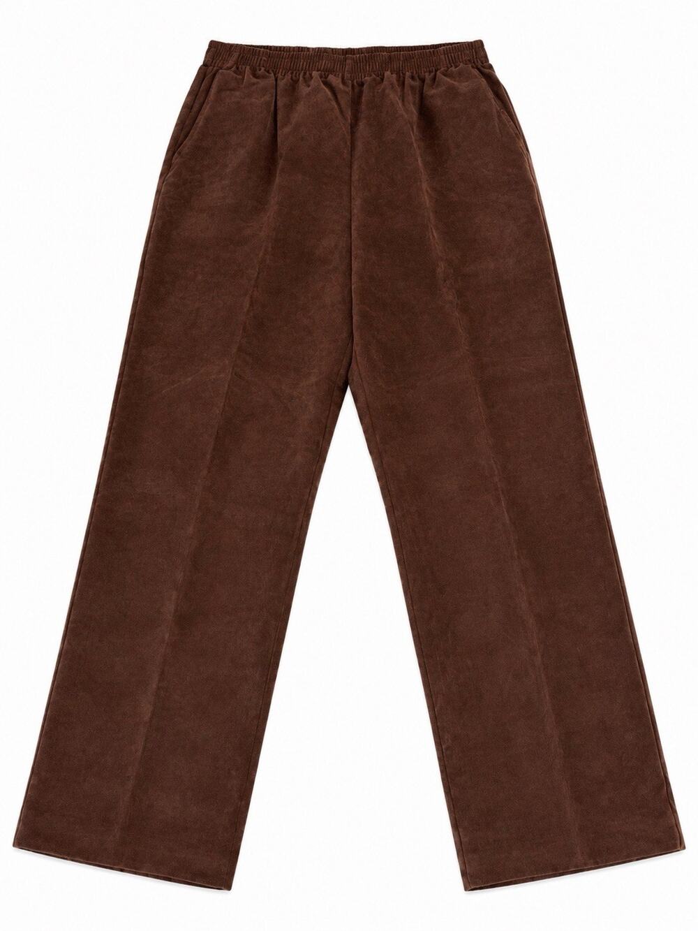 Alfred Dunner Women’s Medium Brown Pull On Pants Elastic Waist Straight Leg